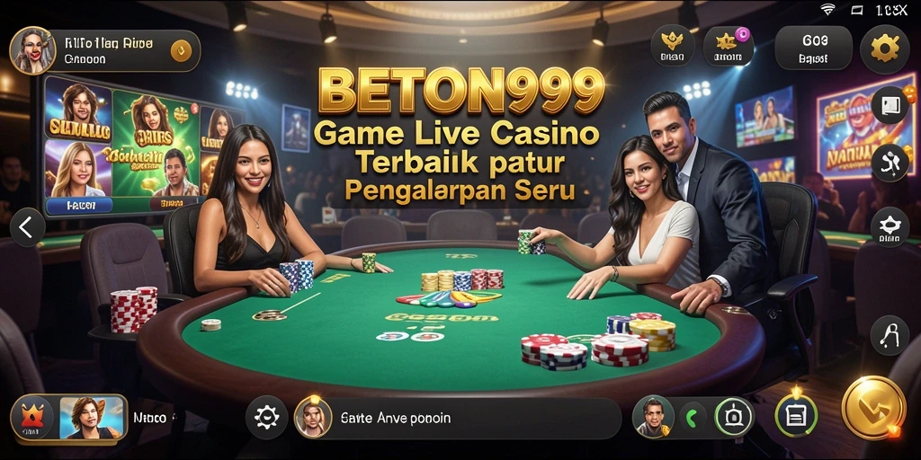 Screenshot menunjukkan dealer Live Casino yang ramah dalam sesi permainan.