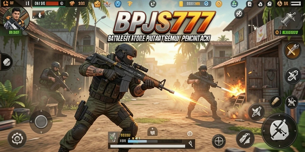 Screenshot dari gameplay seru BPJS777 yang menampilkan pertarungan Battle Royale.
