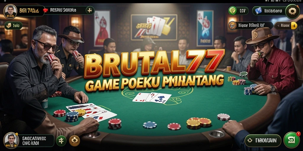 Tampilan gameplay seru di BRUTAL77, nikmati permainan Poker.