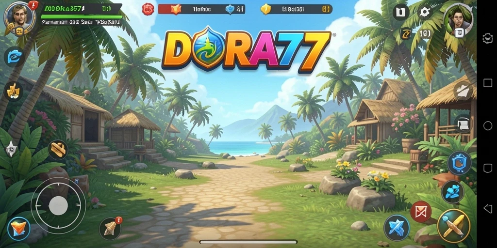 Screenshot DORA77 menampilkan gameplay seru dan interaktif.
