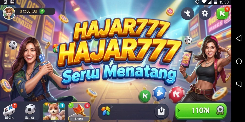 Tampilan gameplay menantang di HAJAR777 penuh warna.