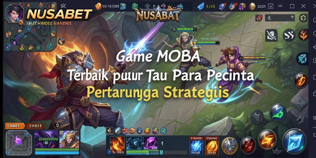 Screenshot gameplay NUSABET yang menampilkan aksi seru dalam pertarungan MOBA.