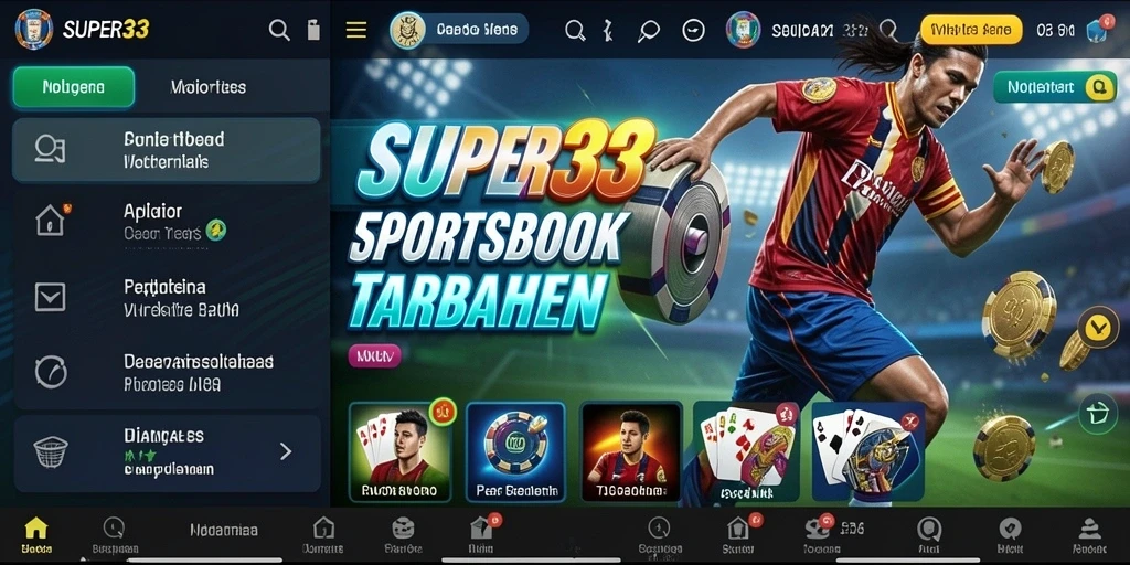 Screenshot gameplay <strong>SUPER33</strong> menampilkan fitur taruhan langsung yang menarik.
