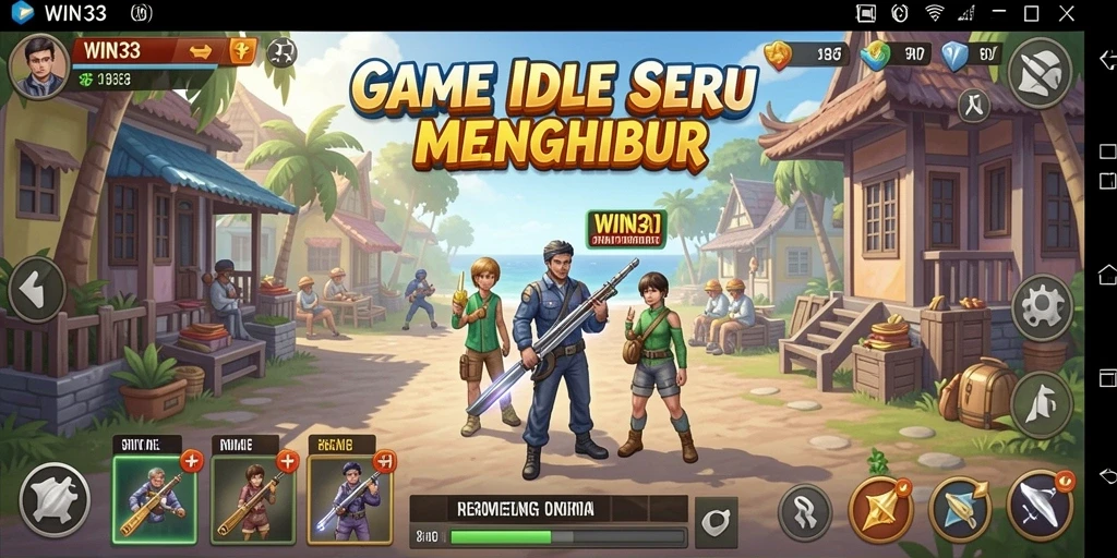 Tampilan gameplay WIN33 yang santai dan menyenangkan.